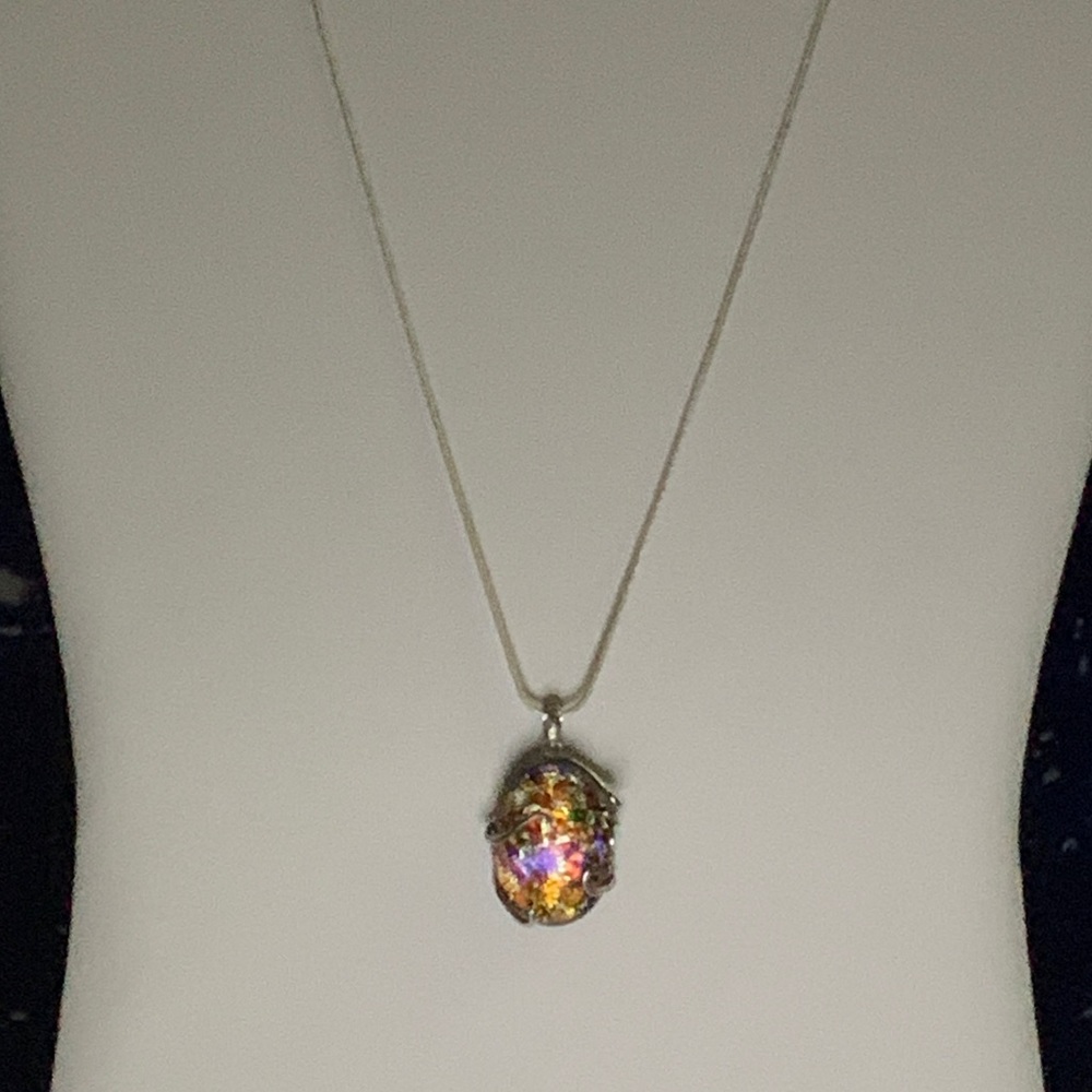 Black Mexican Jelly Opal in Silver Setting